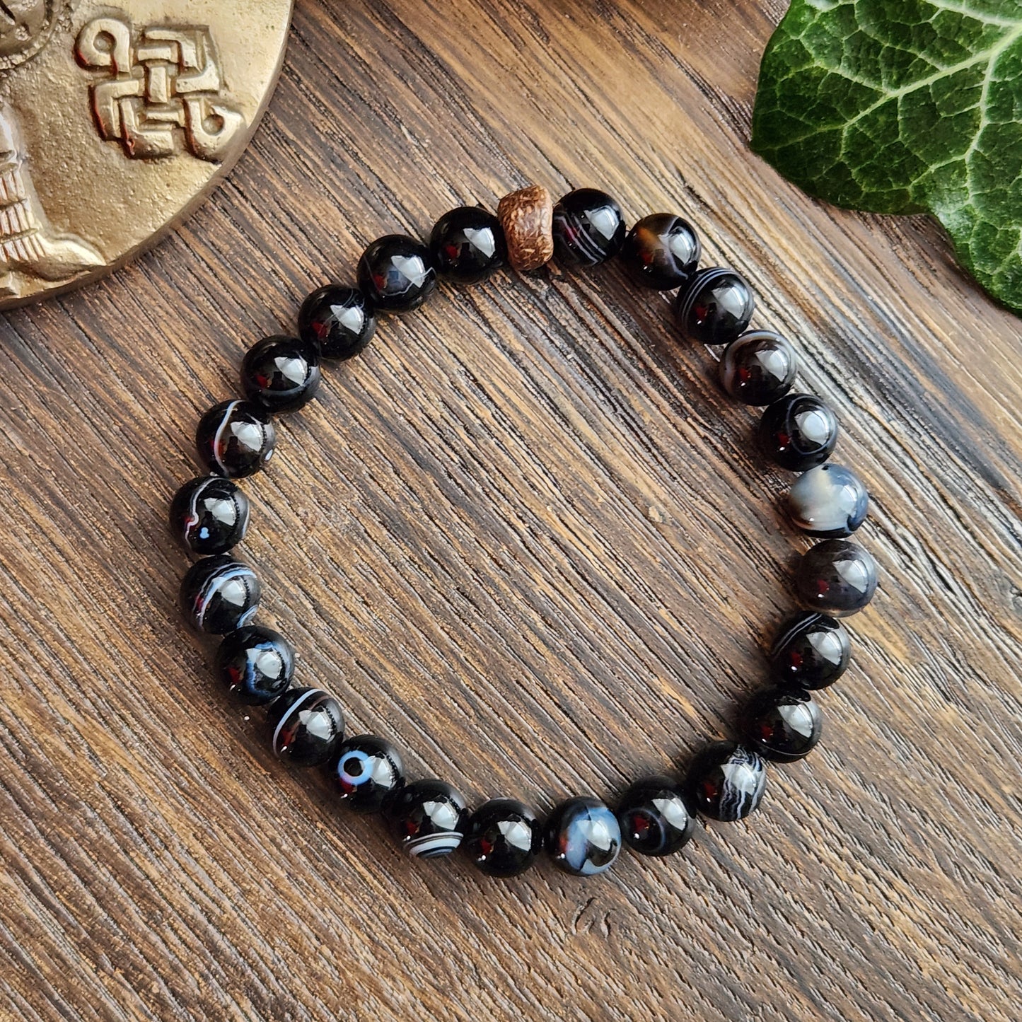 Bracelet en Agate Rubanée - 8mm
