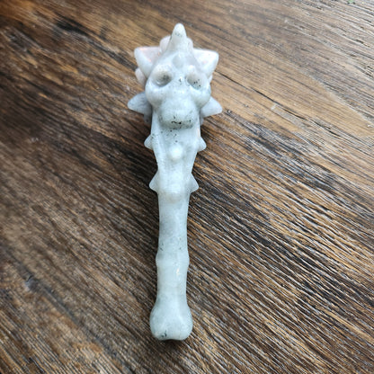 Baguette de tête de mort en Labradorite