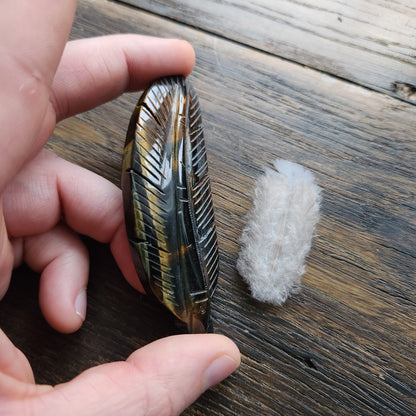 Plume en Œil de tigre