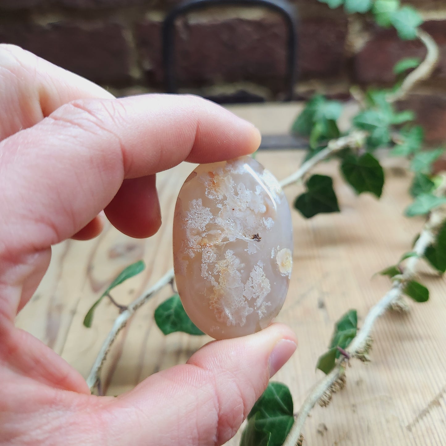 Galet en Agate Fleur - n°3
