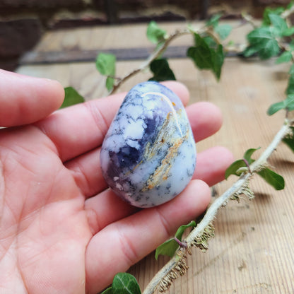 Galet en Agate Dendritique violette - n°2