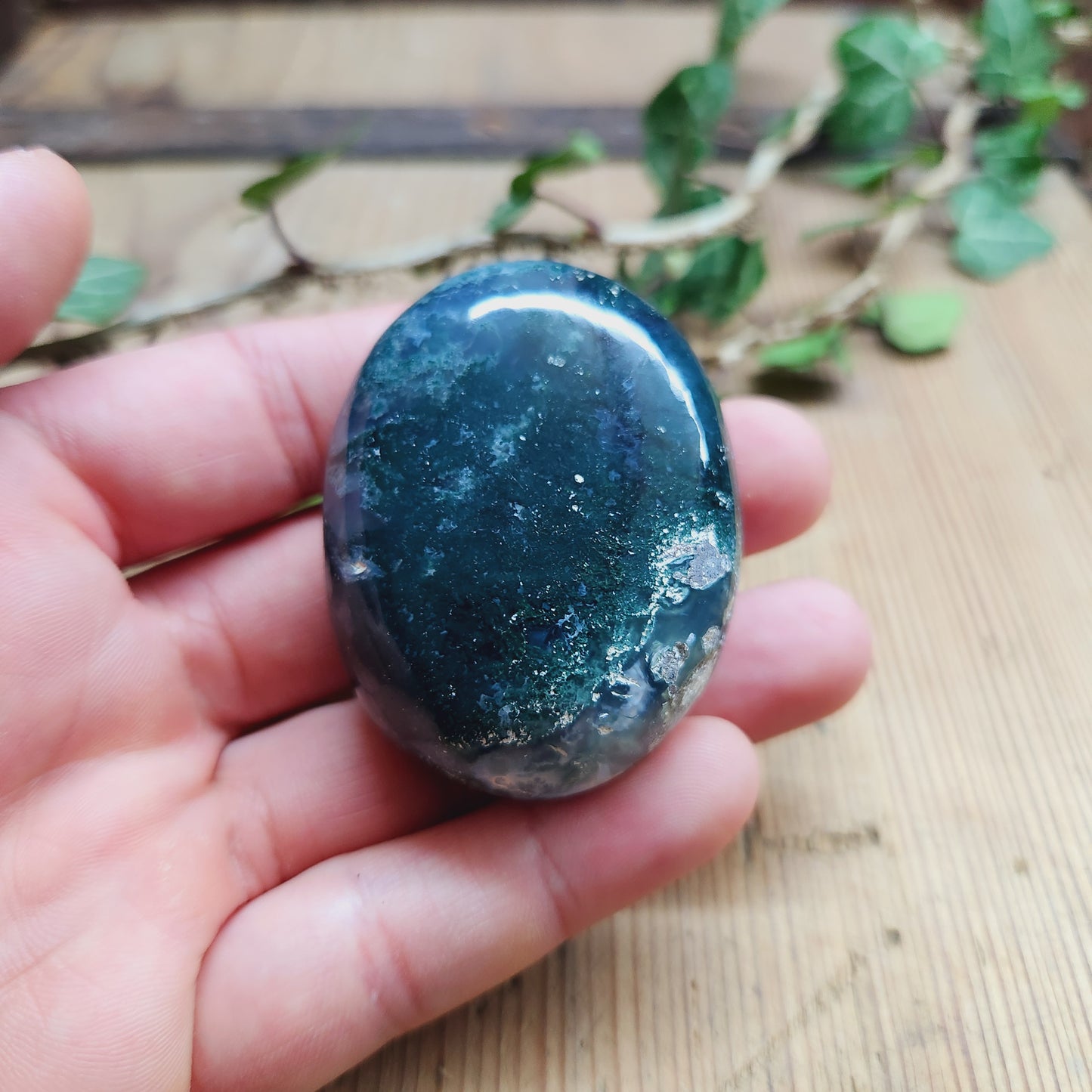 Galet en Agate Mousse - n°2