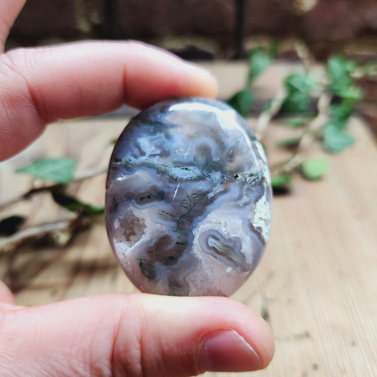 Galet en Agate Mousse - n°3
