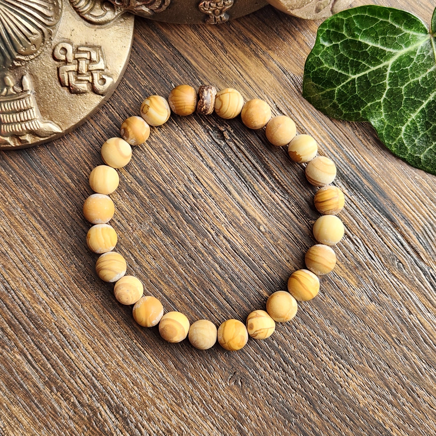 Bracelet en Bois fossilisé - 8mm