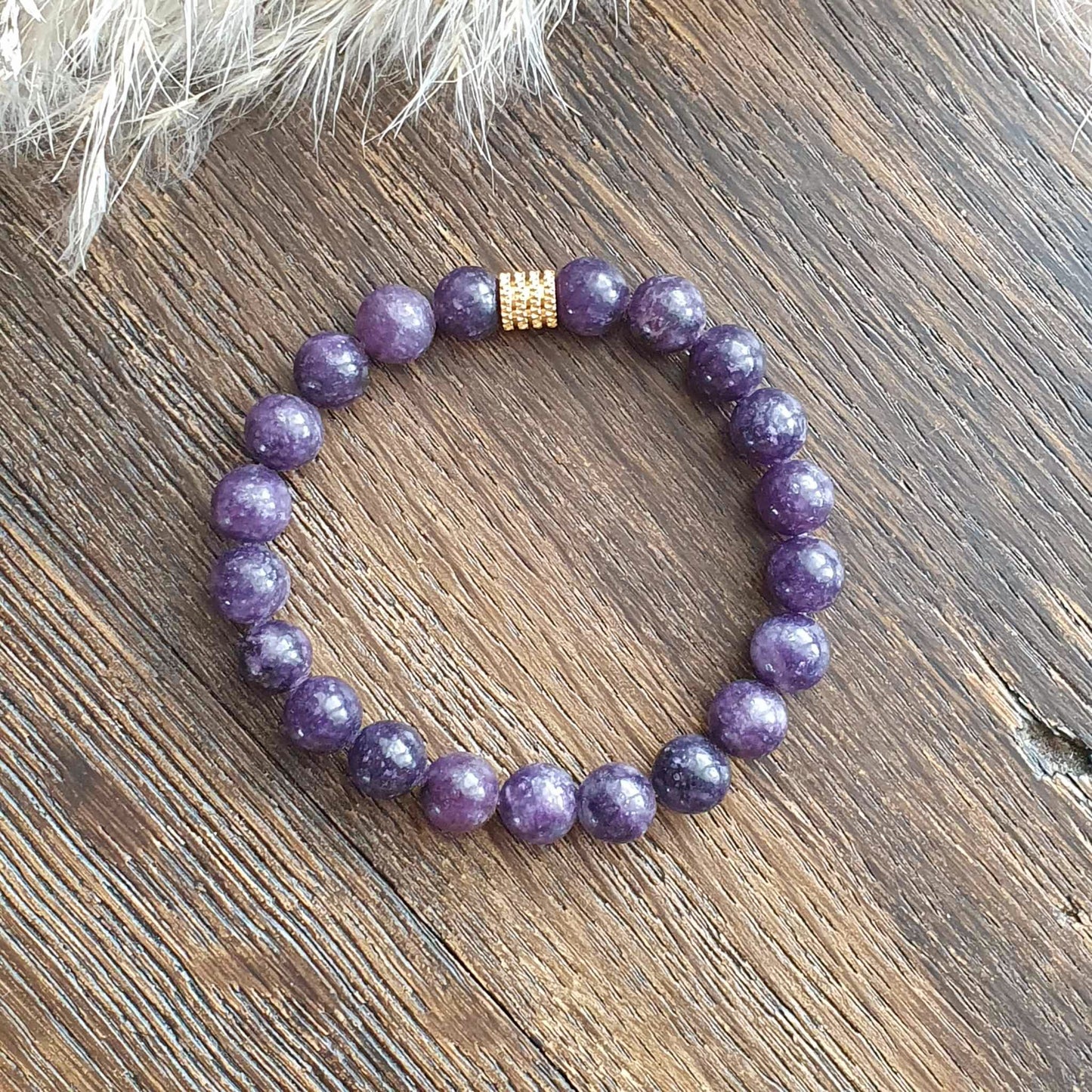 Bracelet en Lépidolite - 8mm