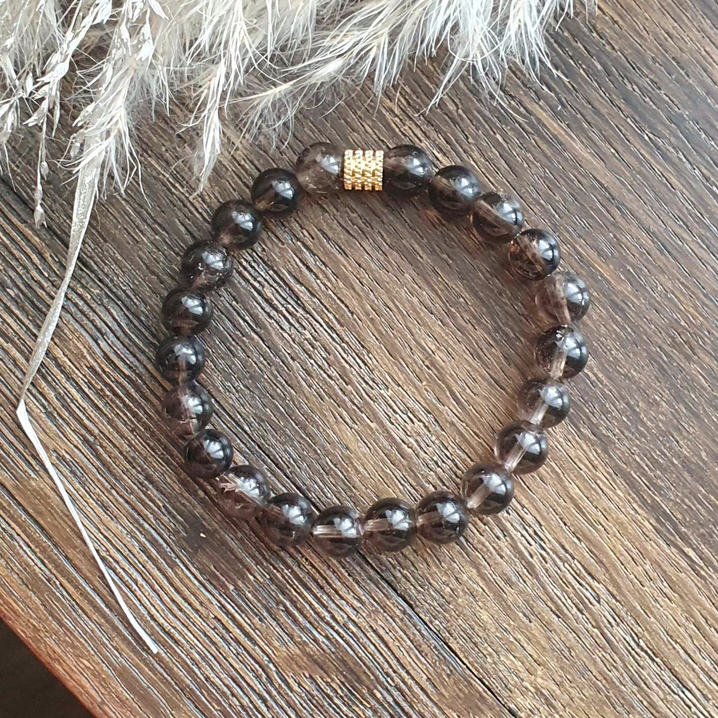Bracelet en Quartz Fumé - 8mm