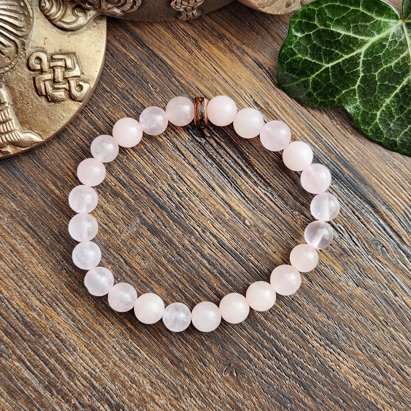 Bracelet en Quartz Rose - 8mm
