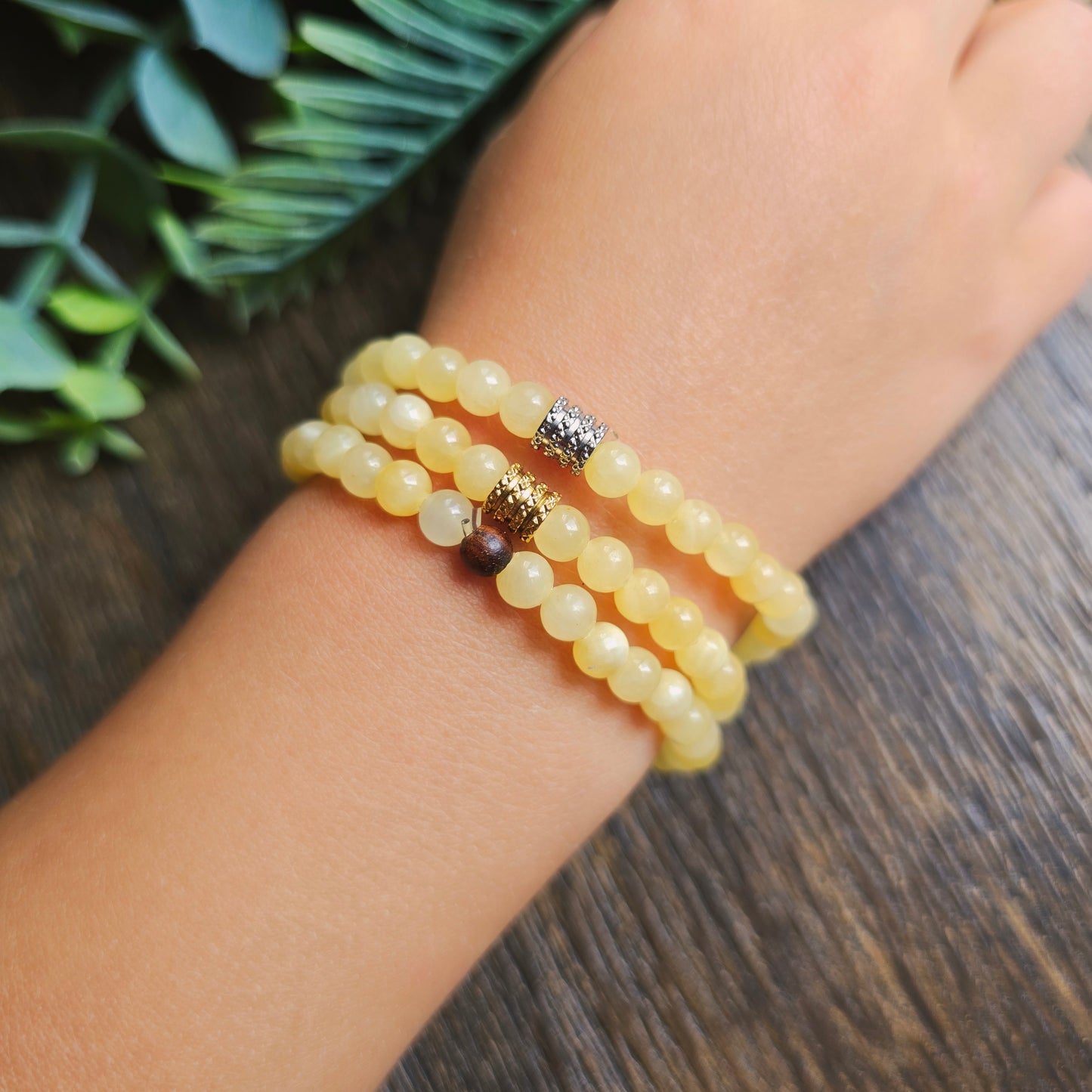 Bracelet en Calcite orange - 4mm