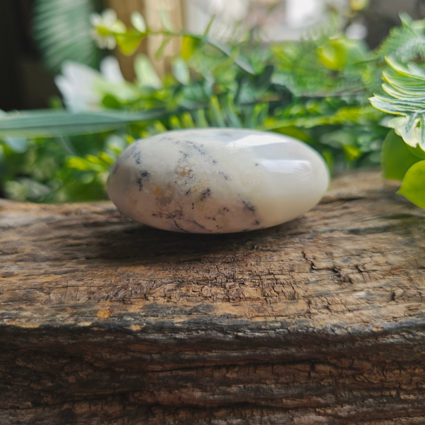 Galet en Agate Dendritique violette - n°2
