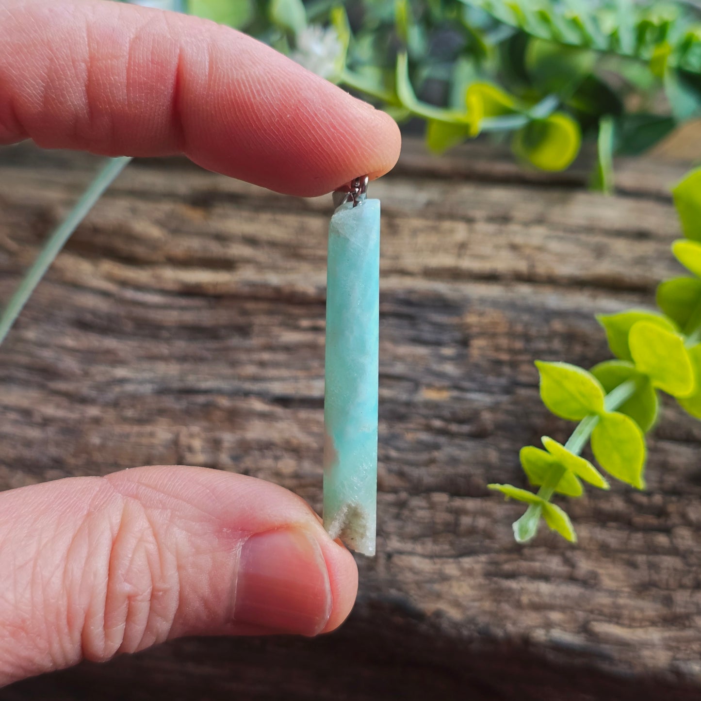 Pendentif Totem en Aragonite bleue - n°2