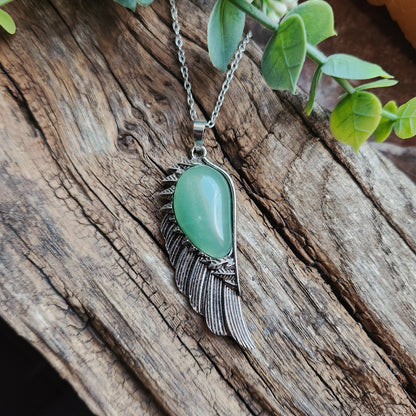 Pendentif Aile d'ange en Aventurine