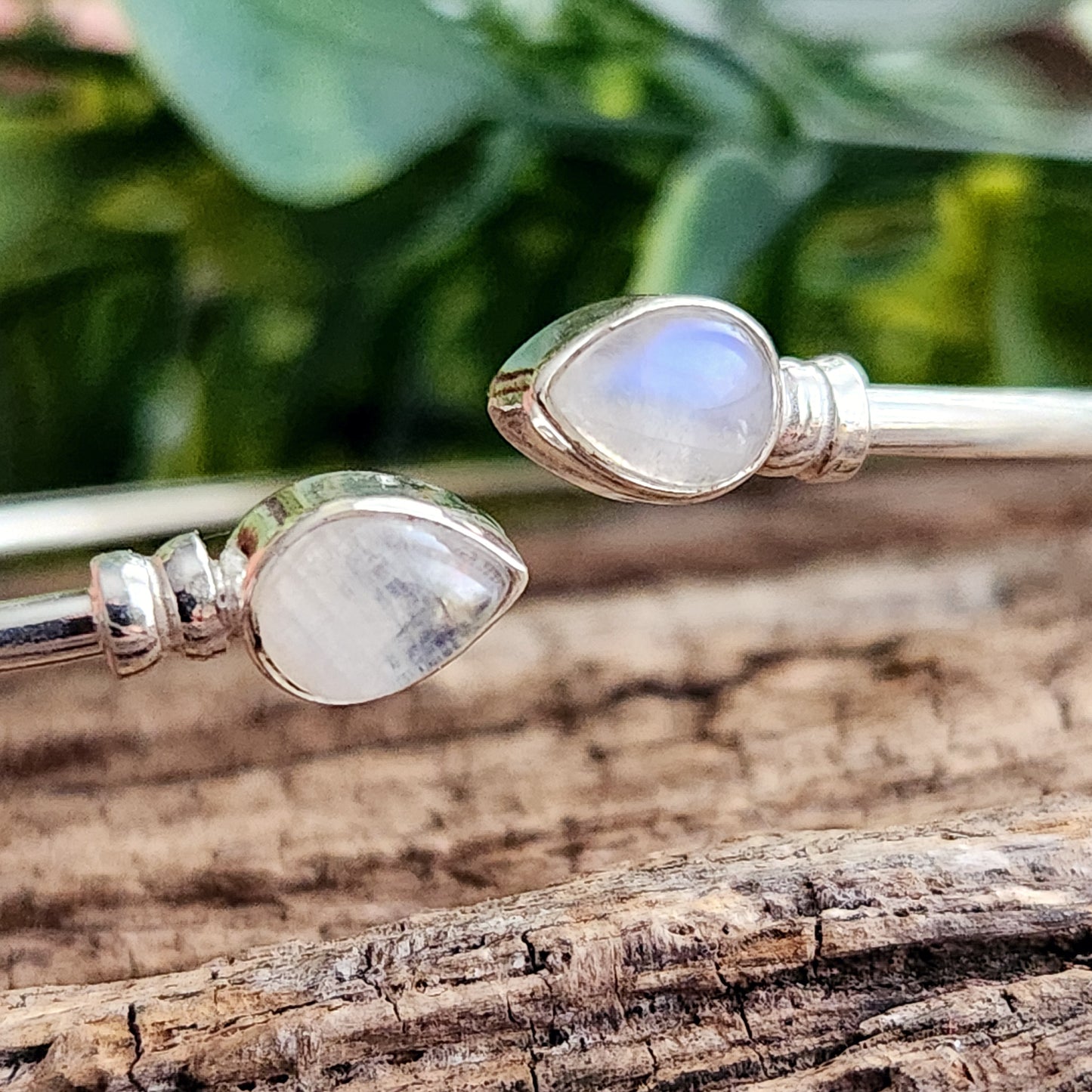 Jonc en Pierre de lune - Argent 925