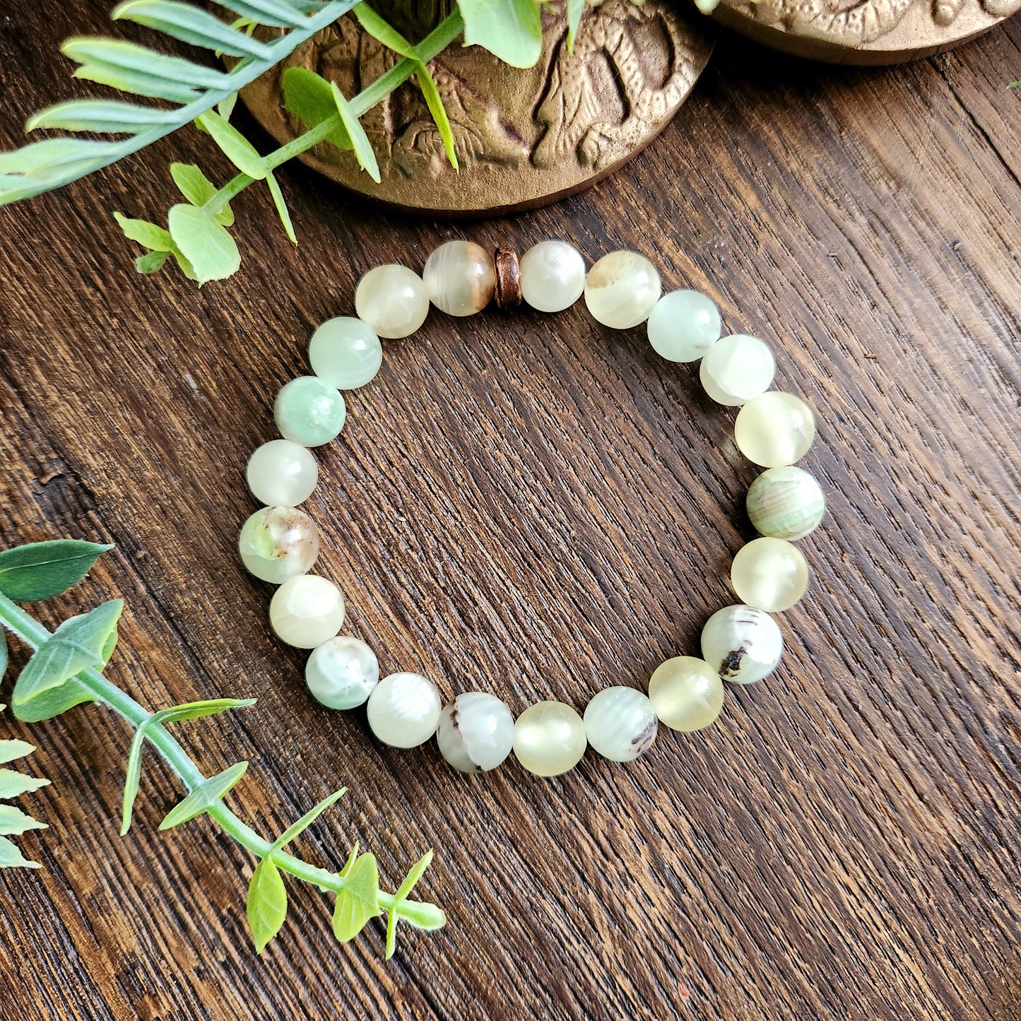Bracelet en Calcite Verte - 9mm