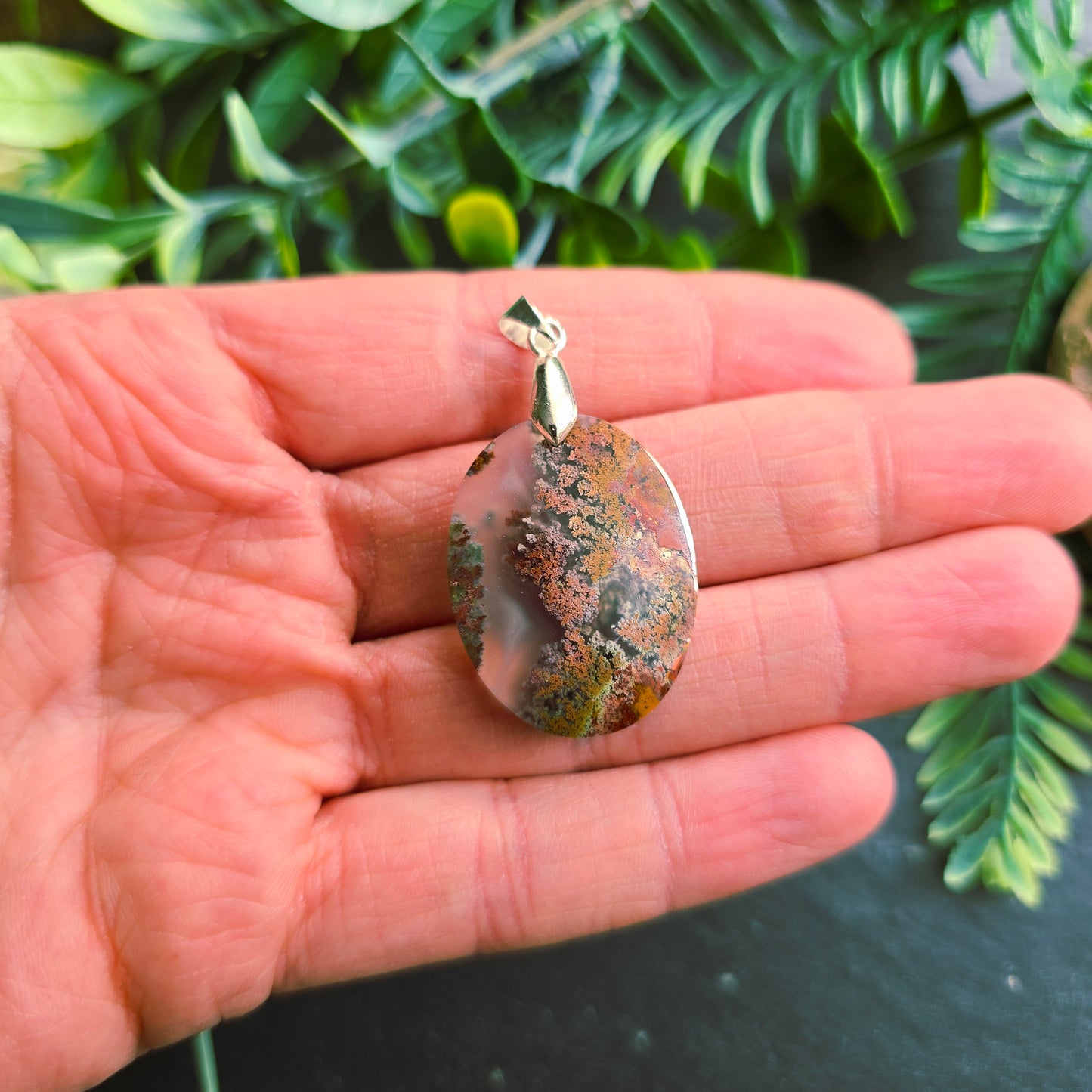 Pendentif en Agate mousse - n°7