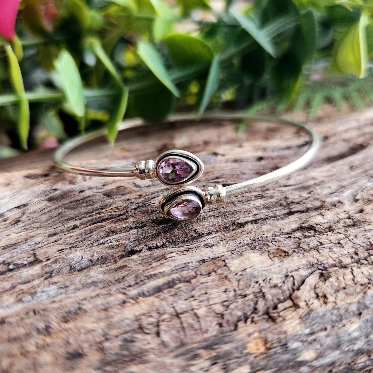 Jonc en Améthyste - Argent 925