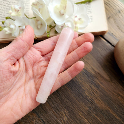 Bâton de massage en Quartz rose
