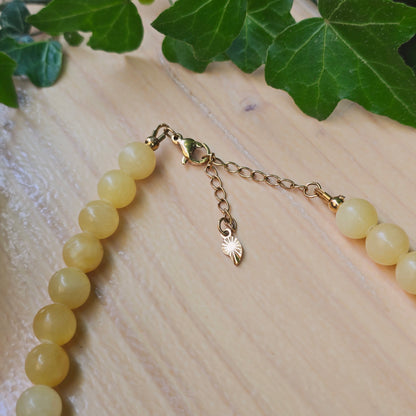 Collier "Soléa" en Calcite orange