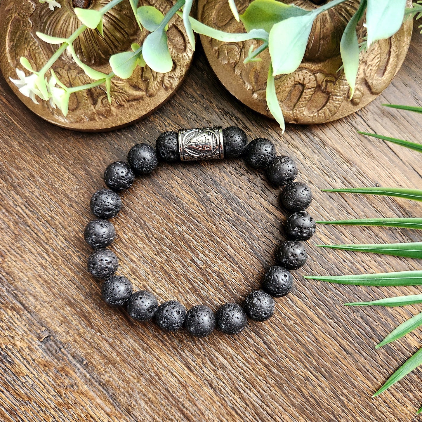 Bracelet en Pierre de lave - 10mm