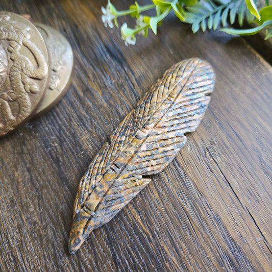 Plume en Jaspe léopard - n°1