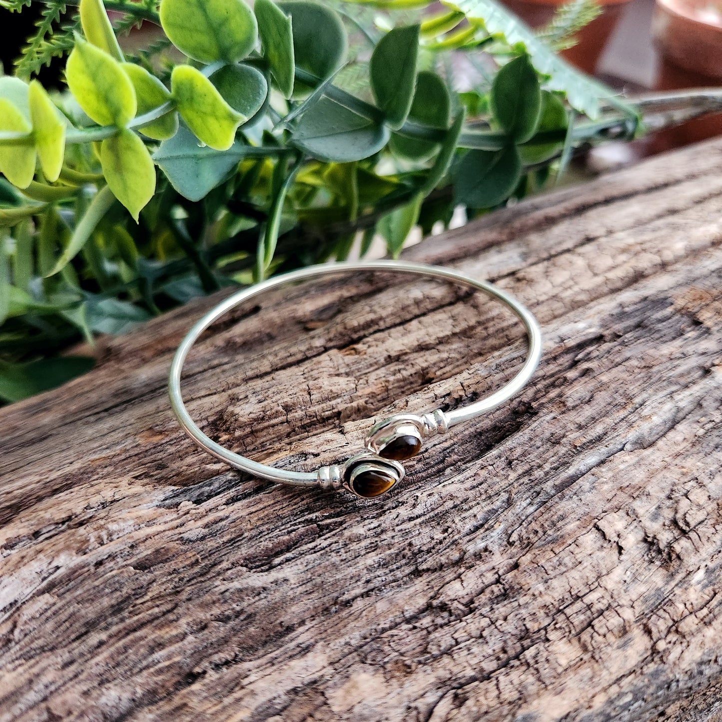 Jonc en Œil de tigre - Argent 925