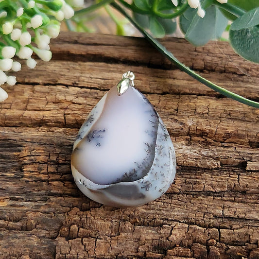 Pendentif en Agate dendritique - n°1