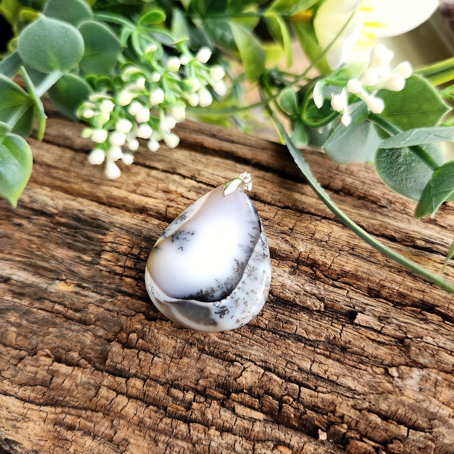 Pendentif en Agate dendritique - n°1
