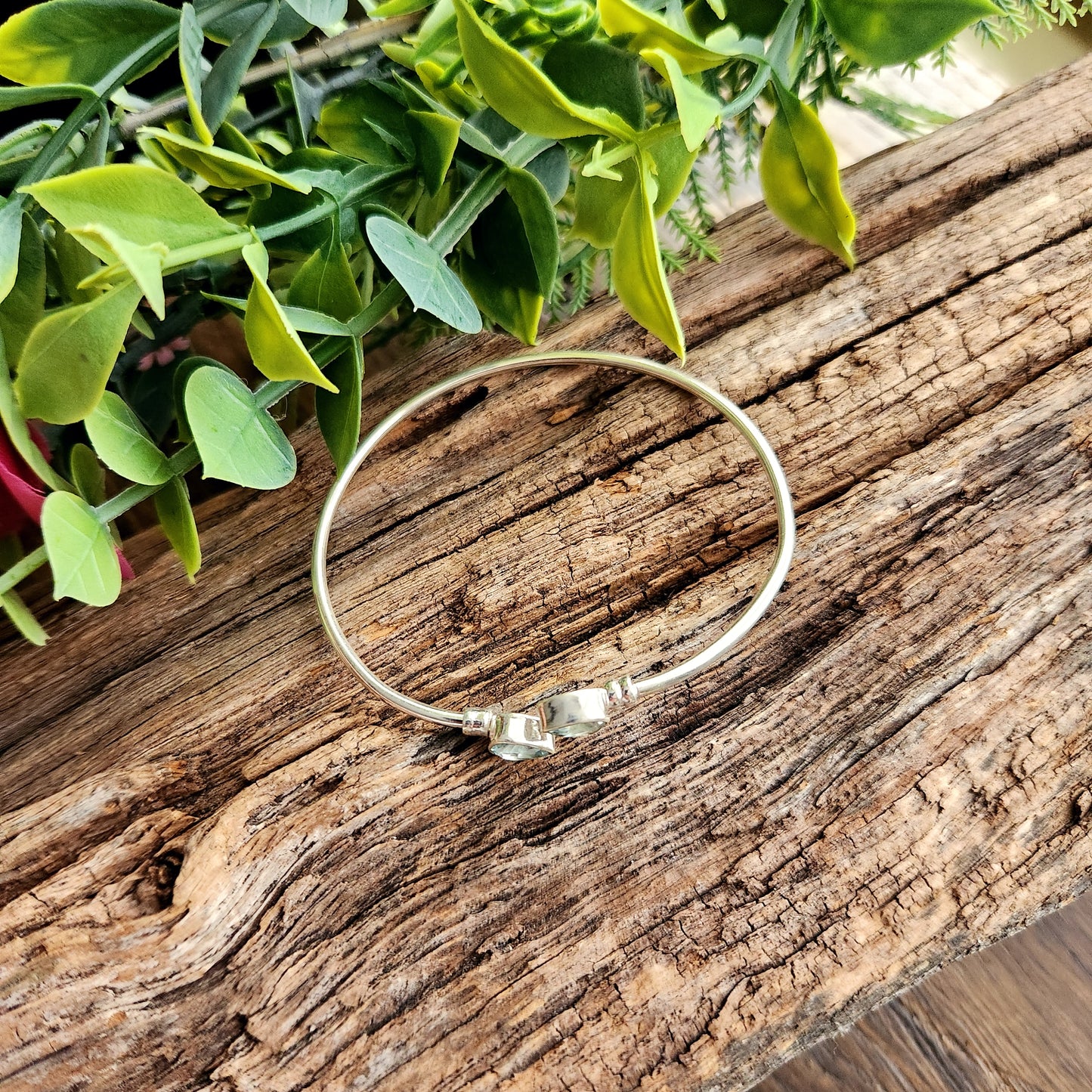 Jonc en Aigue Marine - Argent 925