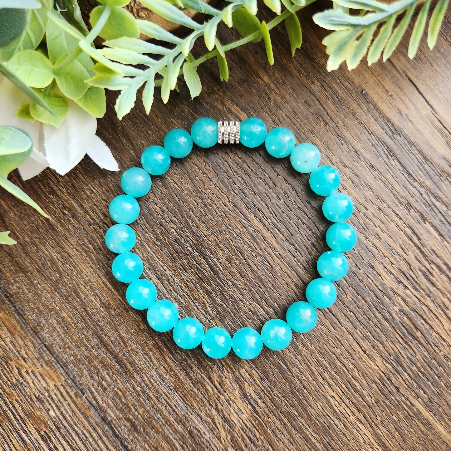 Bracelet en Amazonite d'Afghanistan - 8mm
