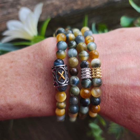 Bracelet en Œil de tigre impérial - 6mm