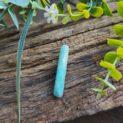 Pendentif Totem en Aragonite bleue - n°5