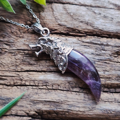Pendentif Dent de loup en Améthyste