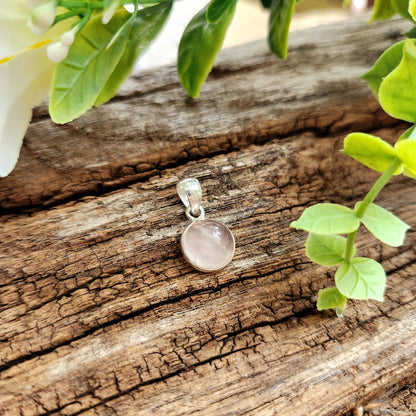 Médaillon en Quartz Rose