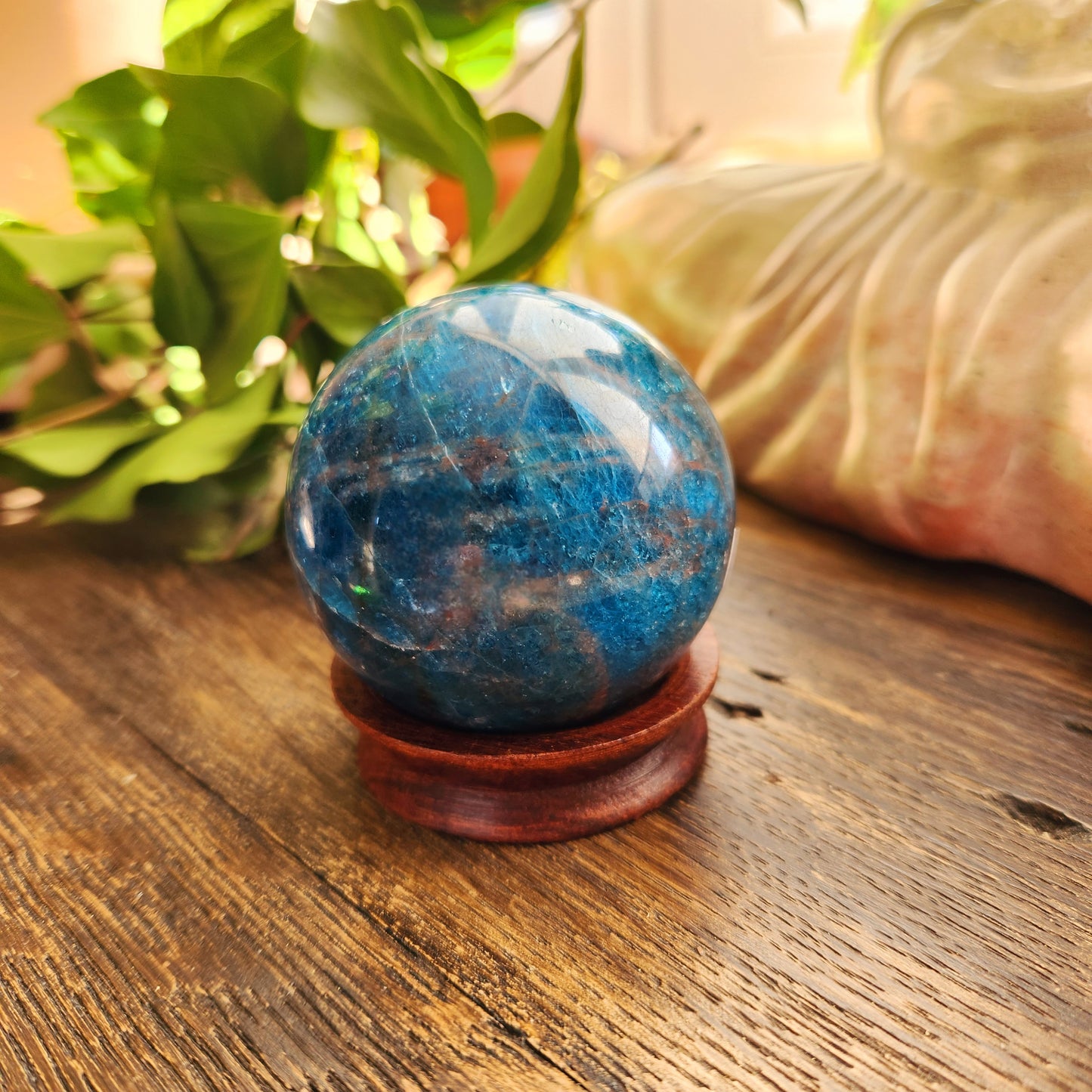 Sphère en Apatite Bleue - n°2