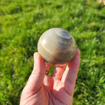 Sphère en Garnierite (Pierre de lune verte)  - n°2