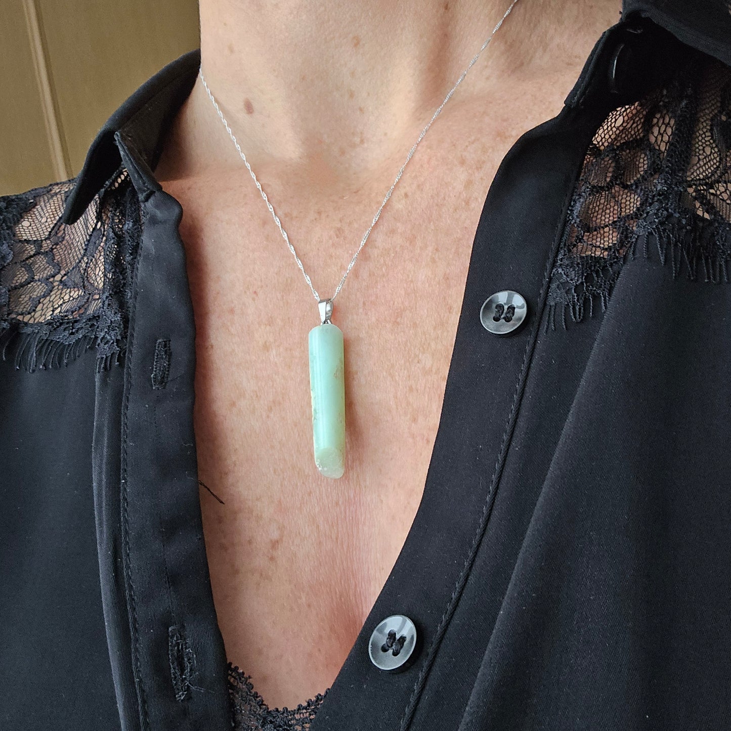 Pendentif Totem en Chrysoprase - n°1