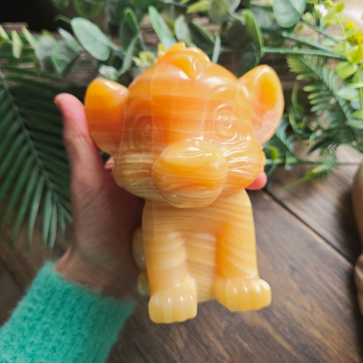 Simba en Calcite orange - 13cm