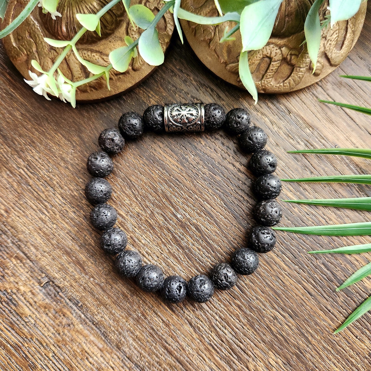 Bracelet en Pierre de lave - 10mm