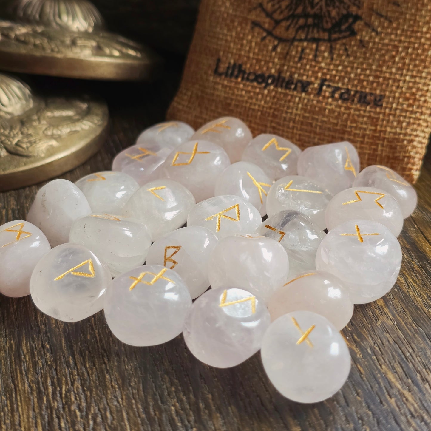 Runes en Quartz Rose