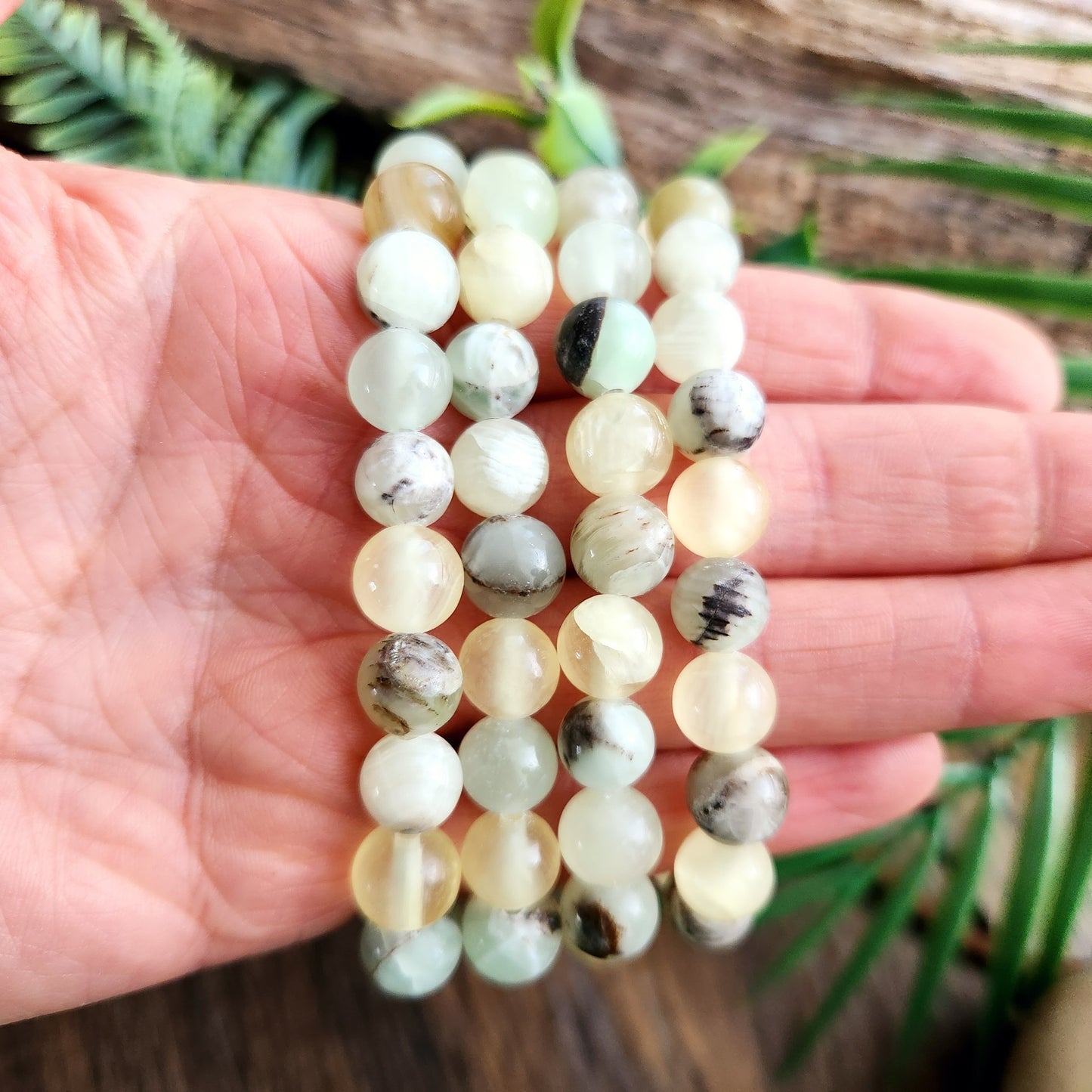 Bracelet en Calcite Verte - 9mm