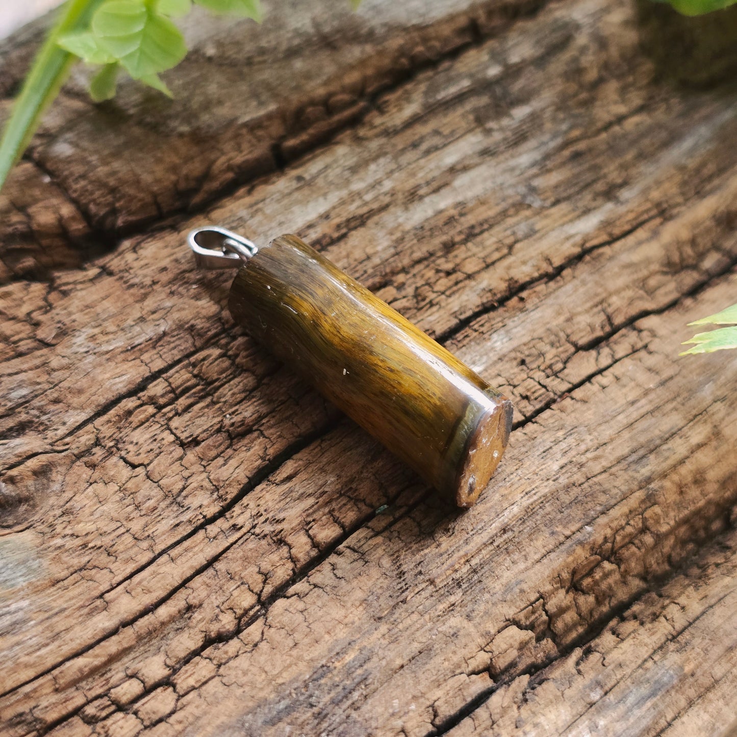Pendentif Totem en Oeil de tigre - n°1