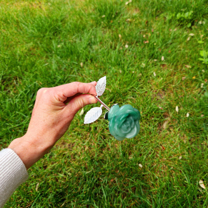 Rose en Aventurine verte