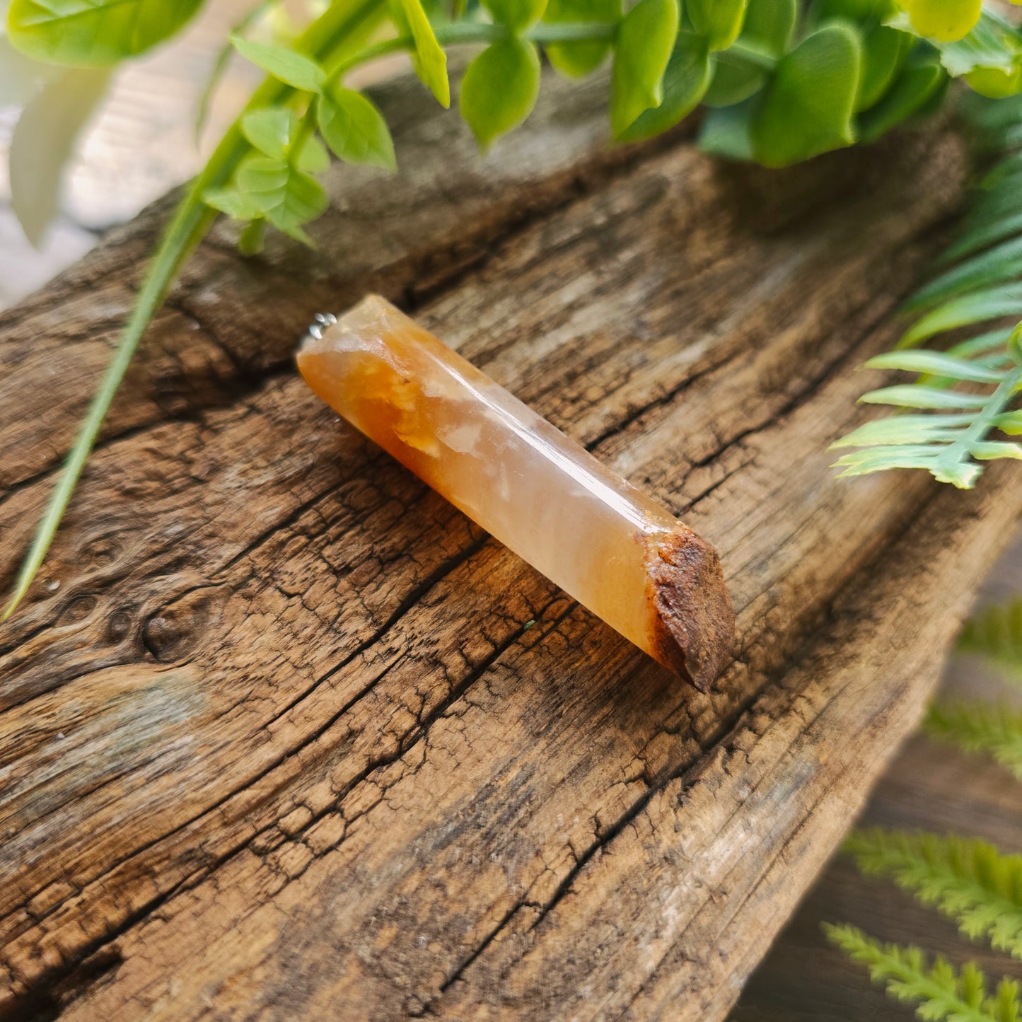 Pendentif Totem en Agate miel
