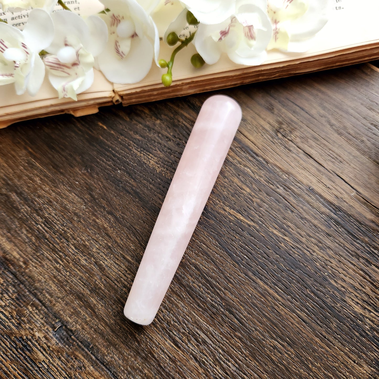 Bâton de massage en Quartz rose
