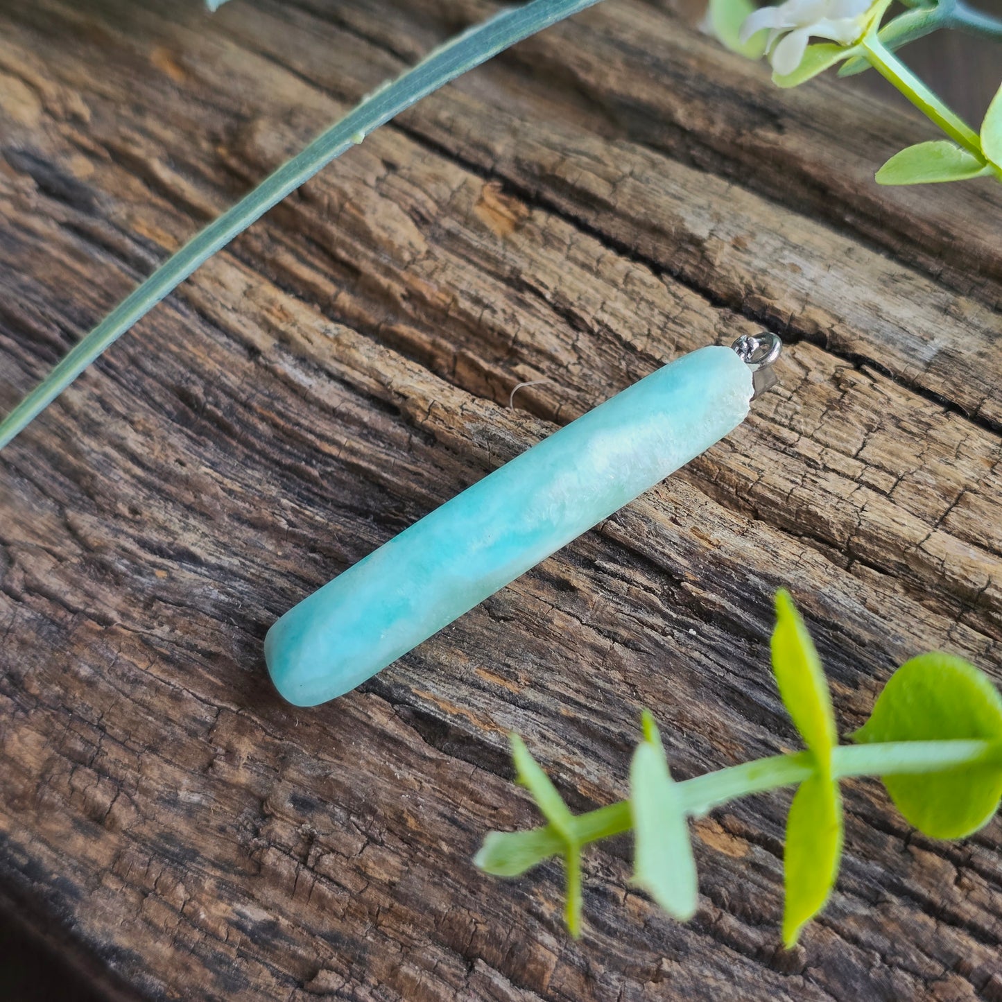 Pendentif Totem en Aragonite bleue - n°5