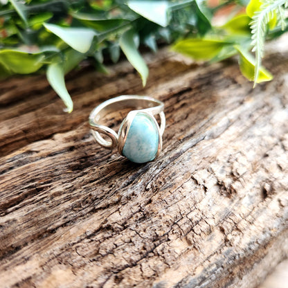 Bague réglable - Larimar - Argent  925