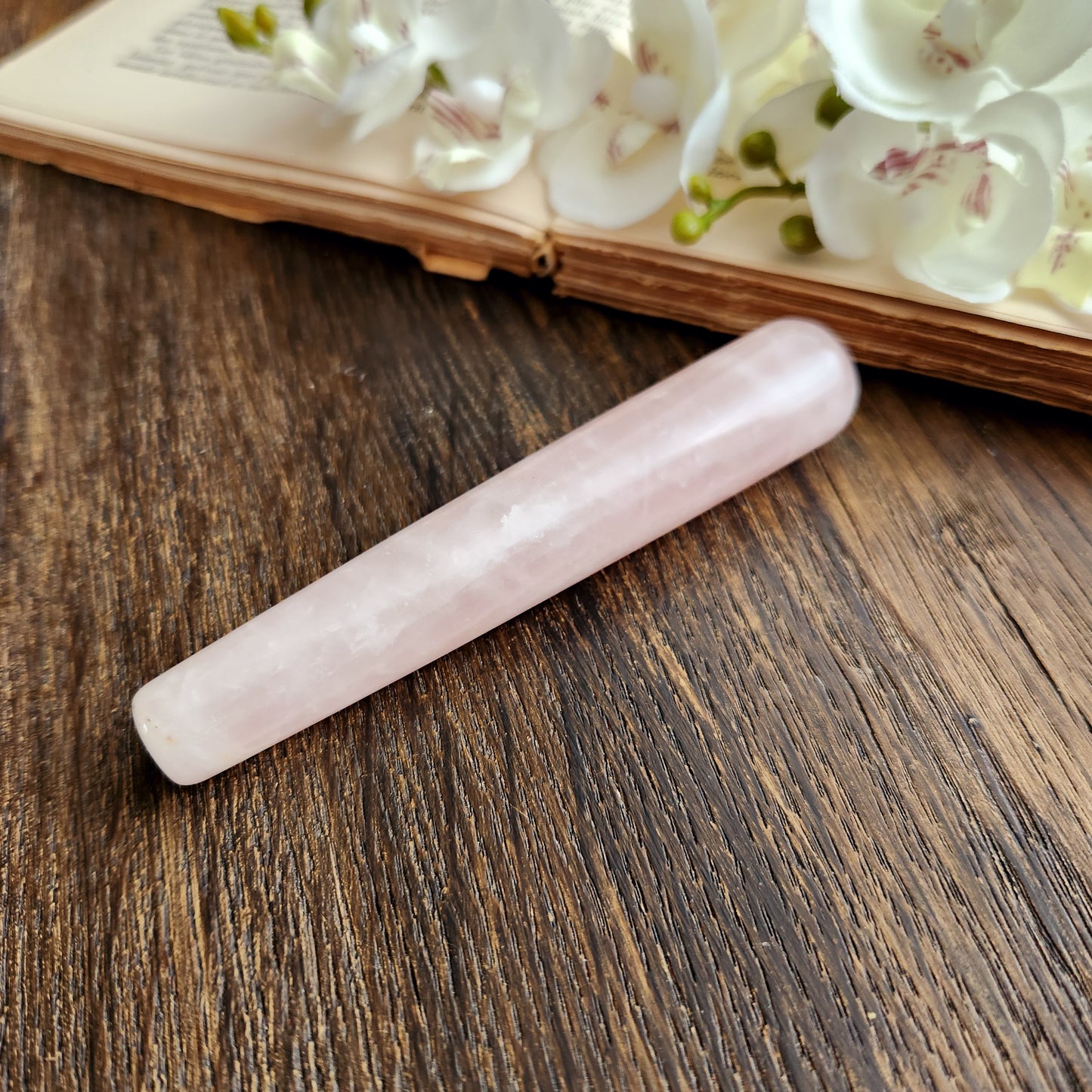 Bâton de massage en Quartz rose