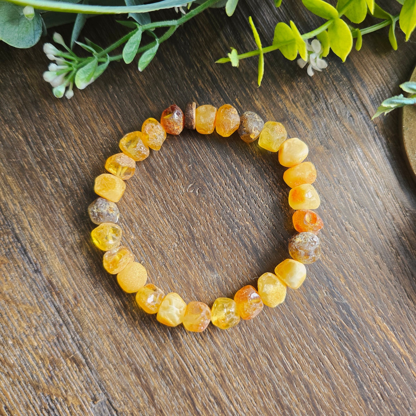 Bracelet en Ambre brut - 8mm