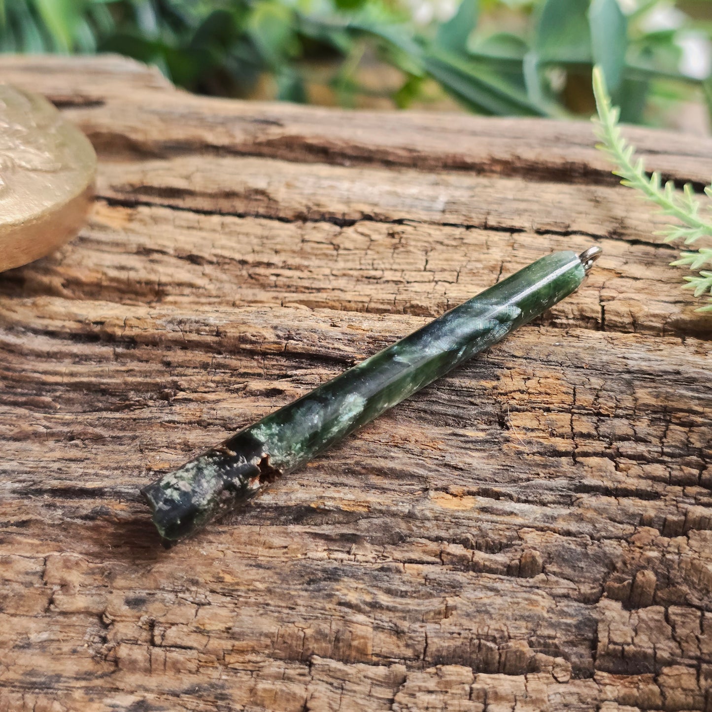 Pendentif Totem en Séraphinite - n°1