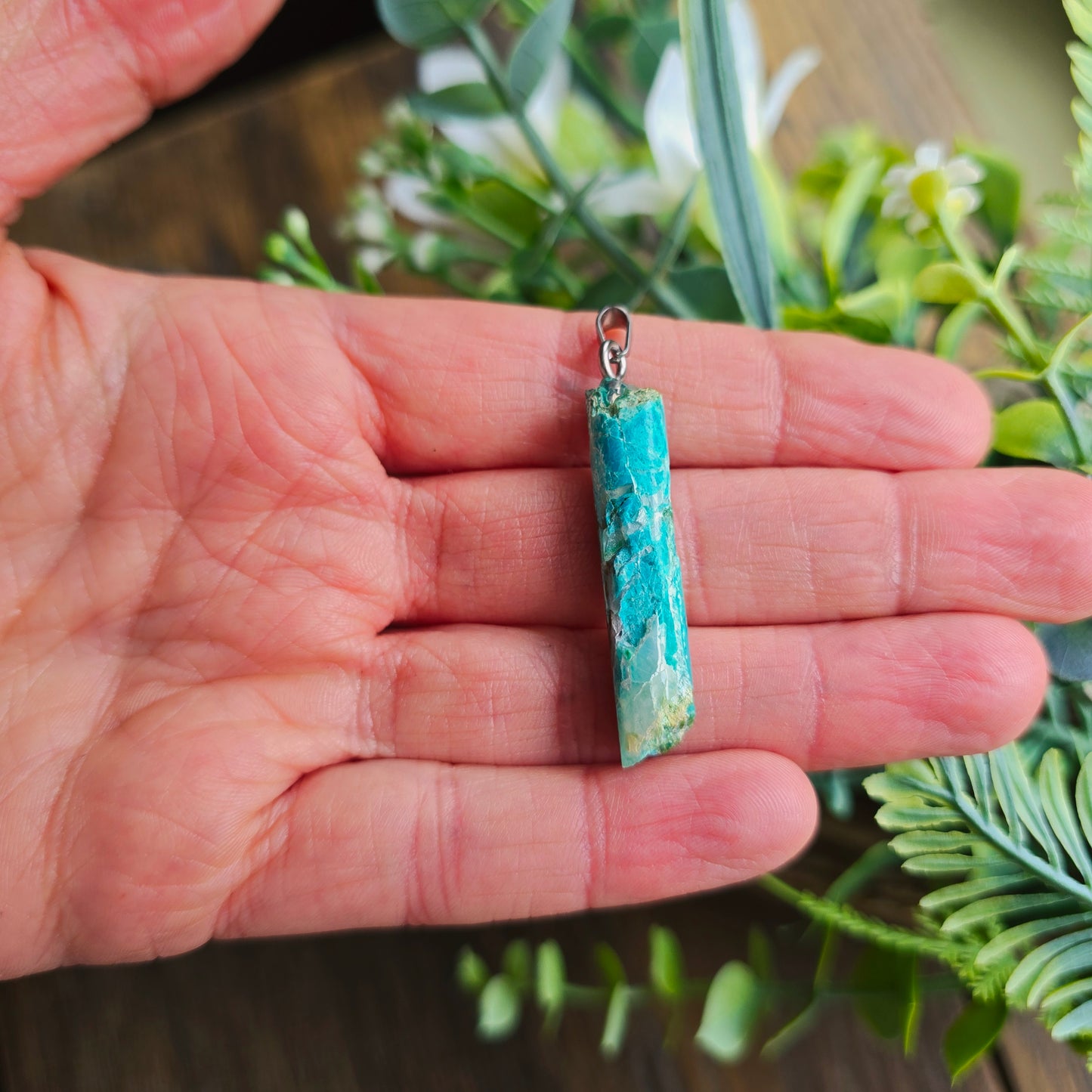 Pendentif Totem en Chrysocolle - n°1