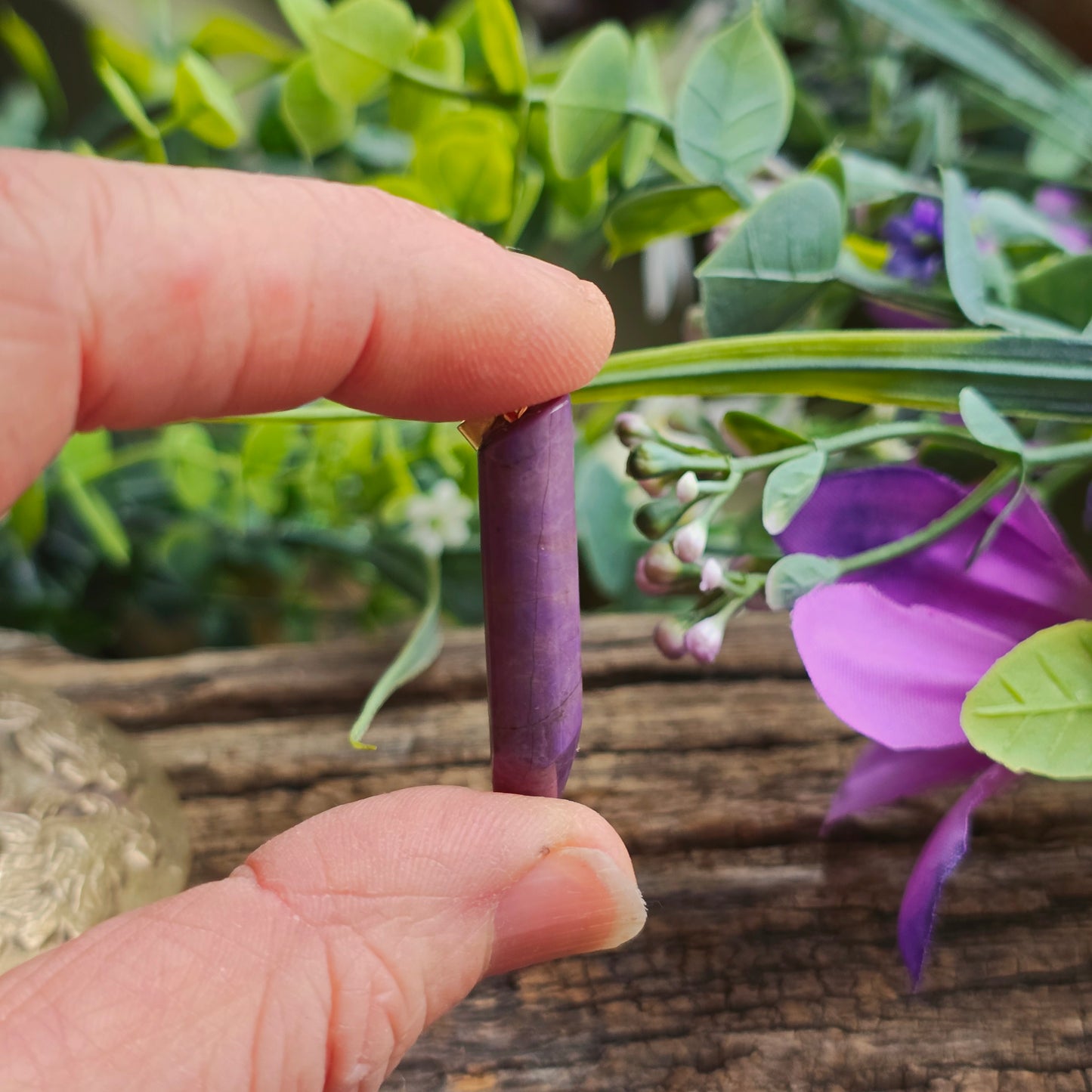 Pendentif Totem en Jade violet - n°2